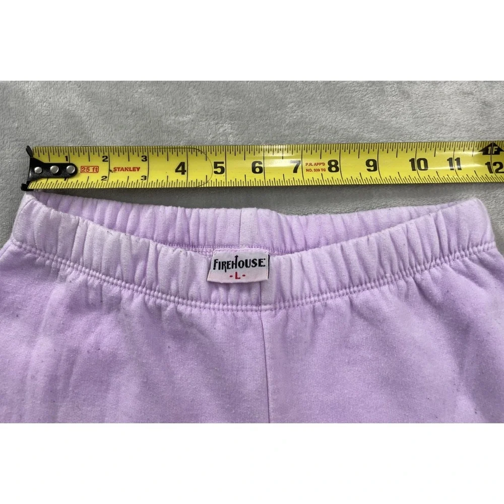 Firehouse Sweatshirt Pants Set Girls Size L Purple Rainbow Heart Made in USA